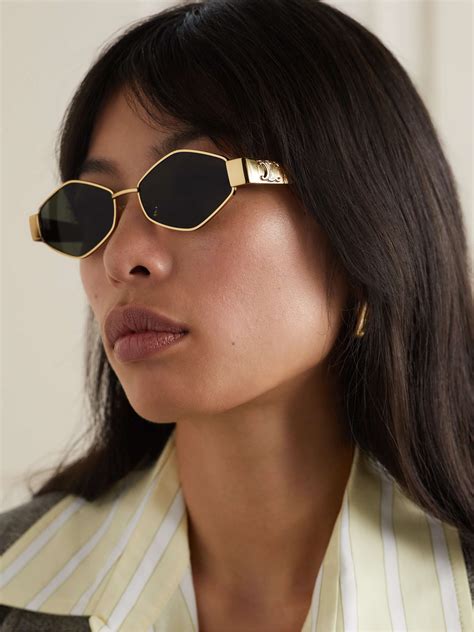 celine gold triomphe sunglasses|celine triomphe sunglasses sale.